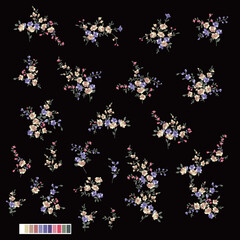 Abstract flower material ideal for textile design,