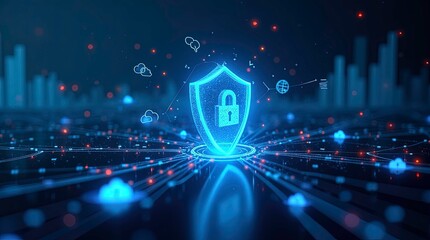 AI automation, data pipeline, cloud and API integration, cybersecurity and enterprise futuristic innovation concept 3d rendering