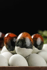 Traditional Gaoyou Salted Duck Eggs Chinese Preserved Cuisine Delicacy Food Photography