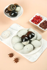 Traditional Gaoyou Salted Duck Eggs Chinese Cuisine Loose Shell Preparation with Spices
