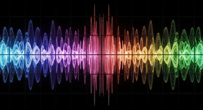 Dynamic representation of sound waves across the frequency spectrum for music production