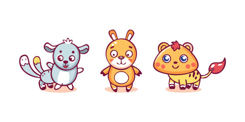 set of funny animals
