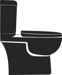 Toilet icon with closed lid. Cleanliness. Sanitation.