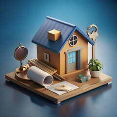 Charming House Model. A 3D Architectural Visualization