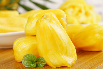 Fresh Thai Pineapple Slices with Honey on Wooden Board - Tropical Fruit Food Photography