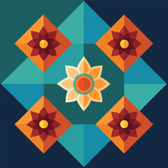four piece collection of modern rangoli patterns  (2).eps