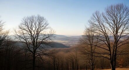 Fototapeta premium Winter mountain landscape view