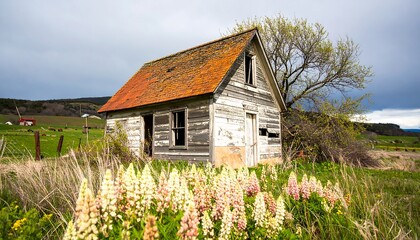 Rustic abandoned farmhouse