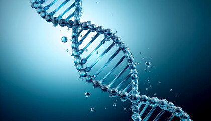 Fluid Genetics: A Transparent DNA Strand Sculpted Entirely Out of Liquid H2O