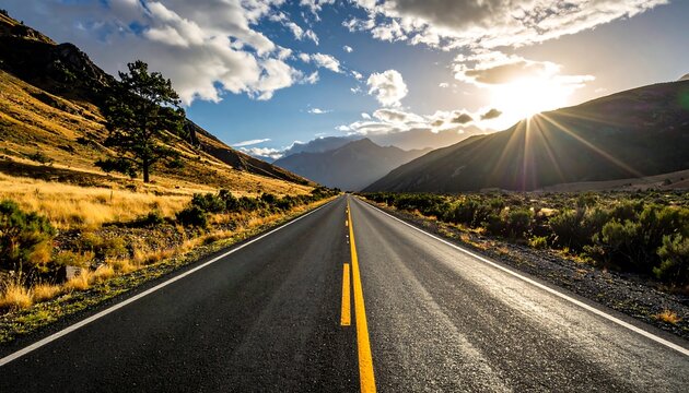 Scenic highway at sunset (4) - Powered by Adobe