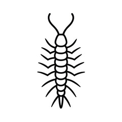 Centipede Outline Icon Drawing
