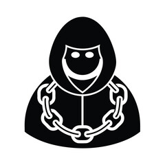Chain With Hacker Icon Symbol
