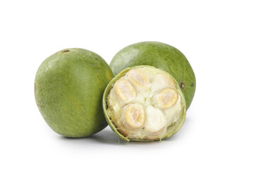 Luo Han Guo Monk Fruit from Guilin Guangxi China White Background Fresh Healthy Tea Ingredient