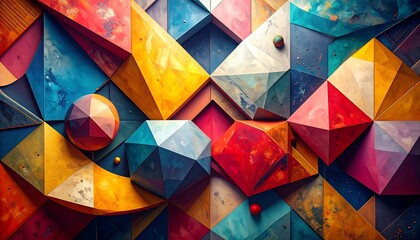 Vibrant geometric abstract design