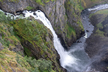 Voringfossen waterfall in Eidfjord, Norway