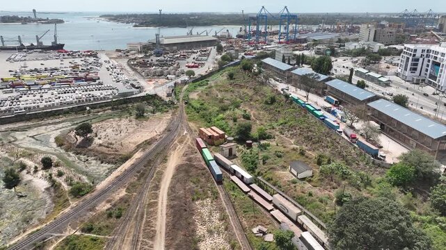 Harbor View with Urban Landscape of Dar es Salaam