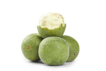 Luo Han Guo Monk Fruit Chinese Herbal Medicine Natural Sweetener on White Background