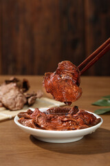 Dried Red Porcini Mushrooms with Chopsticks - Yunnan Chinese Cooking Ingredients