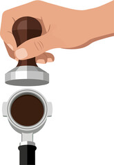 Hand Tamping Espresso