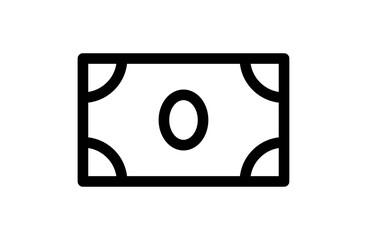紙幣のシンプルなベクターアイコン