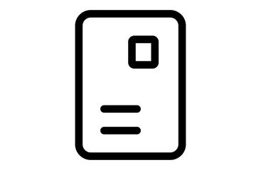 縦向きクレジットカードのシンプルなベクターアイコン
