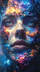 Cosmic woman's face