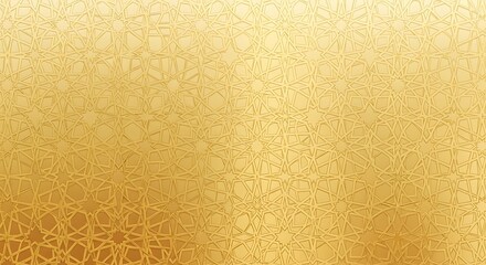 Golden geometric pattern with intricate star motifs for decorative background elements