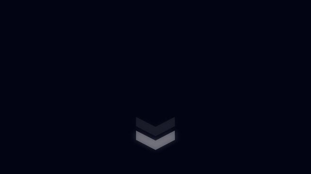 Futuristic digital arrow animation down motion graphic dark background abstract technology concept direction