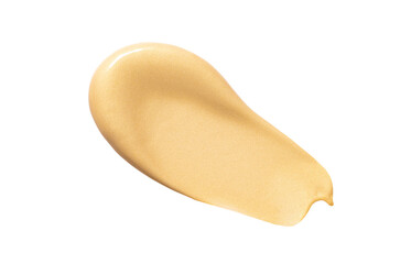 cosmetic smear of foundation cream on a transparent background
