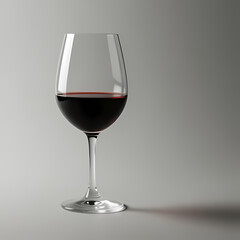Minimalist background with a half-filled wine glass.