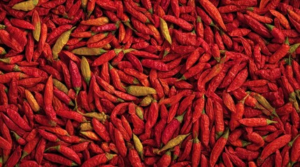 Fototapeta premium Abundant Pile of Vibrant Red and Yellow Chili Peppers Texture