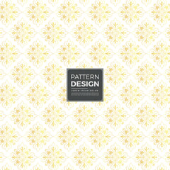 Elegant Golden Floral Pattern Design with Intricate Details and Seamless Repetition