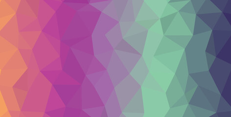 Fototapeta premium Abstract Polygonal Background With Gradient Of Orange Pink Purple Green And Blue Colors