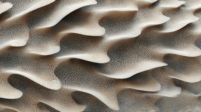 Intricate wavy pattern of shark skin denticles in a light natural tone