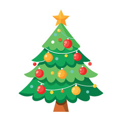 christmas tree on white background