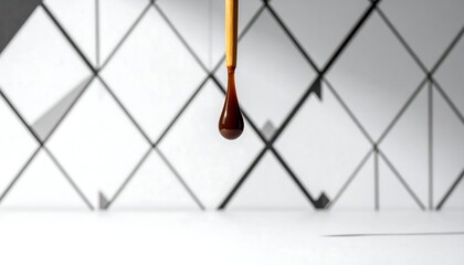 Close-up of a dark liquid droplet