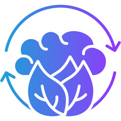 Carbon Neutral glyph gradient icon