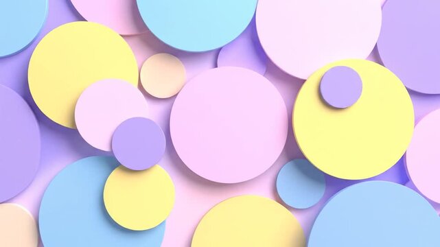 Abstract background of overlapping pastel circles
