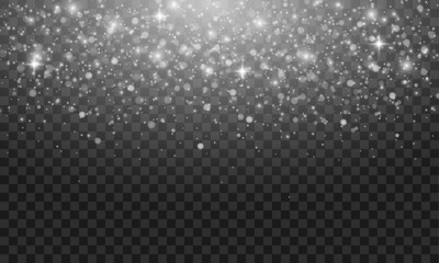 Cascading white sparkles move like magic in a dreamlike wave. Subtle glimmers add depth and warmth. Use for elegant holiday backgrounds. © Freesstock
