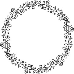 decorative botanical wreath clipart