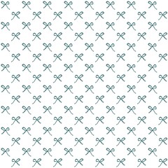 Seamless pattern with teal bow. Retro background for birthday. Hand drawn illustration, design for textil and packaging