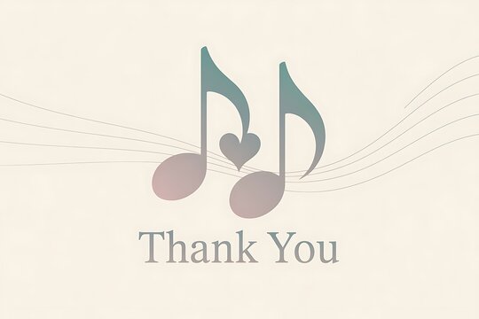 Show your gratitude with a musical thank you message for any occasion, expressing appreciation and heartfelt thanks with love notes