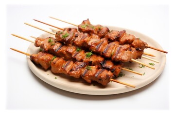Thai food pork grilling meat.