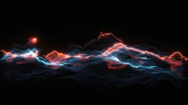 Futuristic Digital Circuit Board with Glowing Microprocessor and Bright Data Display in a High-Tech Environment 4k video footage