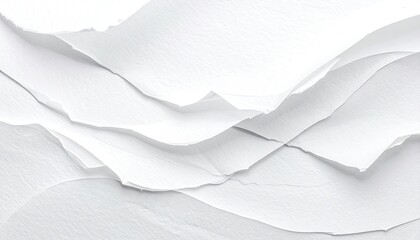 Obraz premium Abstract textured white paper folds