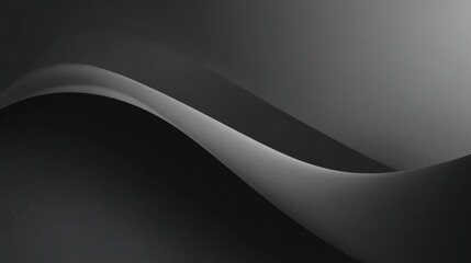 Elegant dark abstract flowing wave forms create dynamic sophisticated background perfect for modern design projects and luxury branding