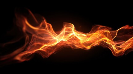 Fototapeta premium Dynamic fiery energy wave flowing across a dark abstract background, perfect for high impact concepts and powerful visual themes