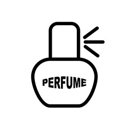 Vector icon of a men s fragrance bottle
