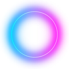 neon frame circle