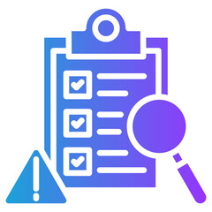 Risk Assessment glyph gradient icon